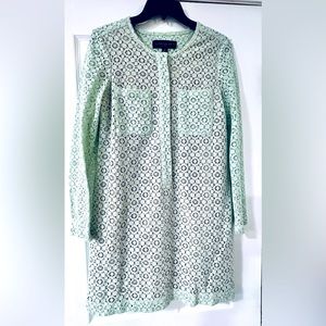 Mint green lace minidress